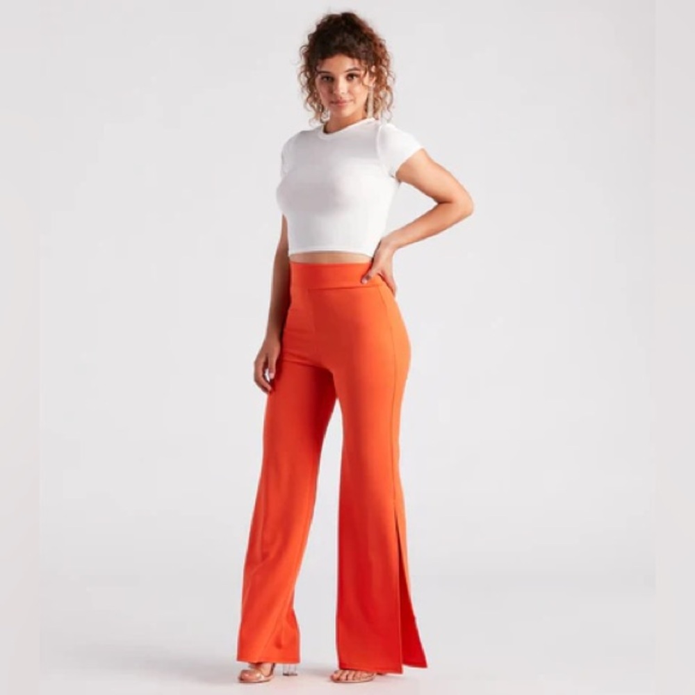 Windsor Bold Orange Wide Leg Pants